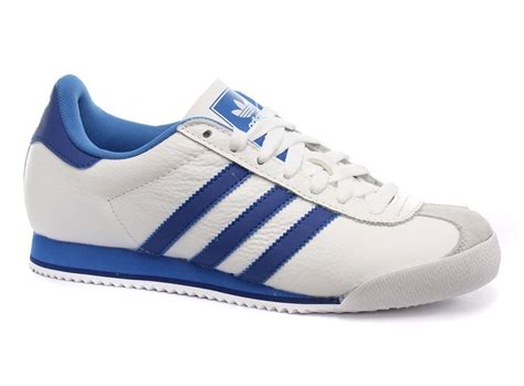 adidas leder weiß blau|adidas sneakers leder.